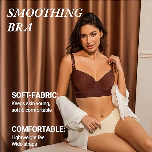 Image of Push Up Bras for Women Daisy Bra Bras for Back Fat Sexy Comfortable Back Smoothing Bra (34B-46DD)