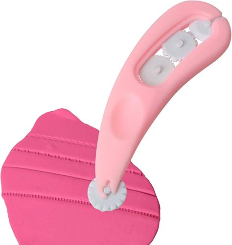 Miniatura 3 de Juego de rodillos para moldes de fondant, 4 ruedas, cortador de fondant, cortador de costura de glaseado, herramientas de pastelería en relieve,