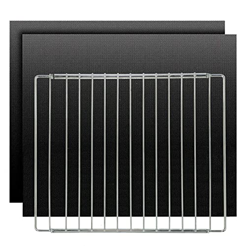 SPARES2GO Oven Liner Adjustable Shelf Universal Extendable Locking Rack + 2 x Liners