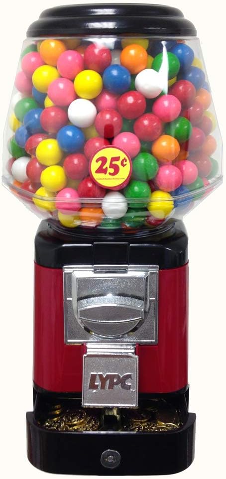 LYPC Red & Black Ultra Classic Candy Gumball Machine W/Secure Metal Cash Box