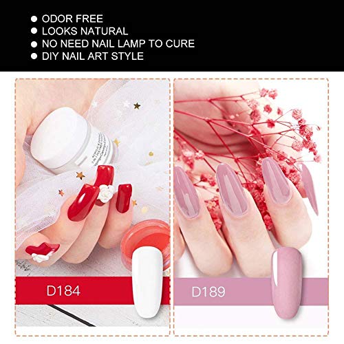 Nagel Acrylpulver, Acrylpulver Nägel 6 Farben Nail Dip Tauchpulver Nail Art Decoration Kit Nagelset Dip Pulver Nägel für… – Bild 4