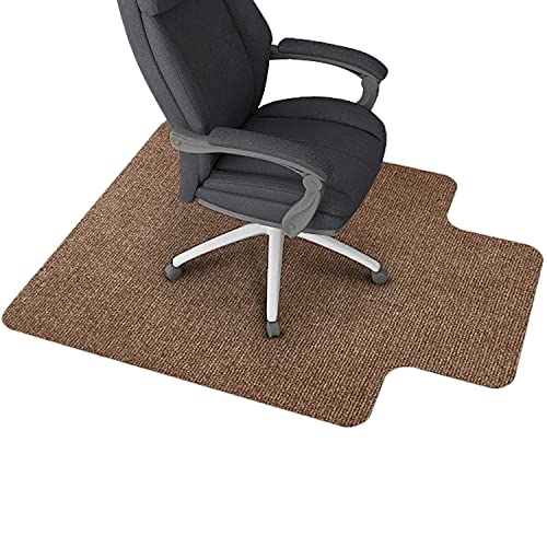 Ecoso Office Chair Mat For Hardwood/ Tile Floor, With Lip, 36"X 48",0.16" Thick, Hard Floor Protector, Anti Slip, Self Adhesive And Eco Friendly, Floor Mat For Office/Home. (Brown) #TOP7
