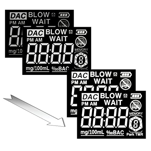 Image of Breathalyzer Rechargeable Battery, 10 Memories & can Last 250 Tests After Fully Charged. 4 Default Unit Setting (White 168X)