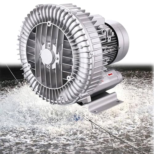 YLANMEI Single-phase radial fan gas ring turbine, 120W/180W/250W/350W/370W/550W/750W/1100W regenerative blower, gas ring compressor side channel compressor,550W/0.74HP
