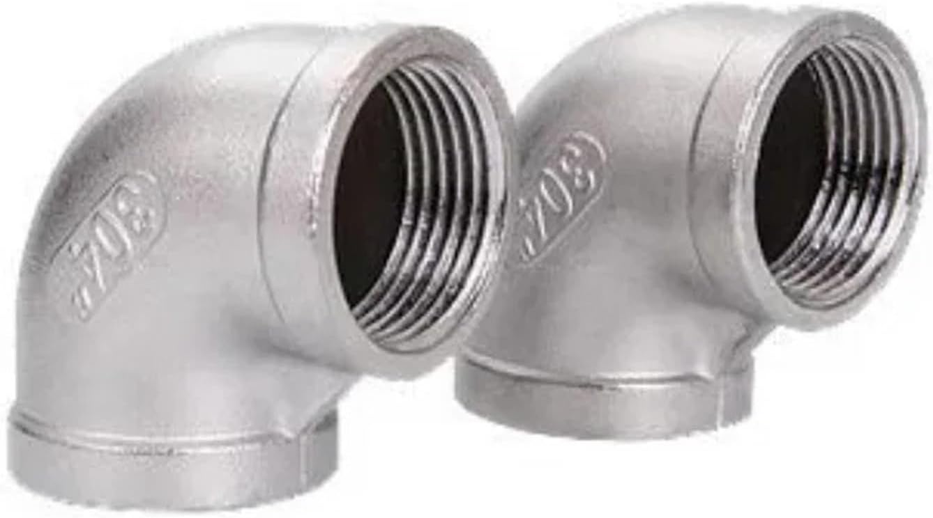 1/8" 1/4" 3/8" 1/2" 3/4" 1" 1-1/4" 1-1/2" BSPT Elbow 90 Degree Angled Stainless Steel 304 Female Threaded Pipe Fitting(DN50)