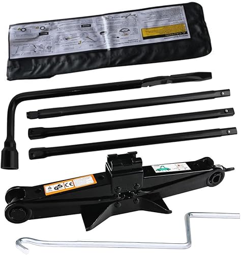 Juego de herramientas de neumático de repuesto+ 2 toneladas de tijera y llave de rueda Herramientas Manija Tuerca de llanta para GMC Chevrolet