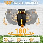 Retractable Hose Reel:100 ft x 1/2 inch, Garden Hose Reel with 9-Pattern Nozzle, 180°Swivel Bracket Wall-Mounted, Automatic Rewind, Lock at Any Length, with Slow Return System
