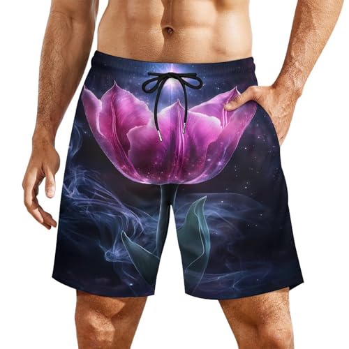Pantalones cortos de playa para hombre Ethereal con bolsillos y cordón ajustable