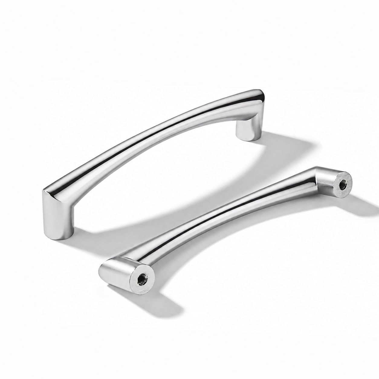 KHTUMEWARE-80445 Polished Chrome Cabinet Pulls CTC 5 in (128 mm) 5-Pack