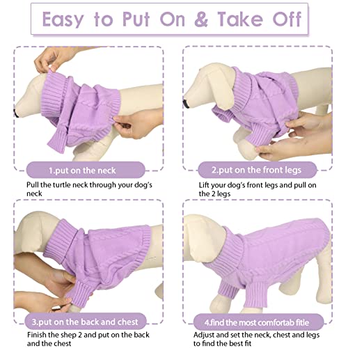 Image of Queenmore XL Dog Sweater,Turtleneck Dog Christmas Sweater for Dog Girl Boy