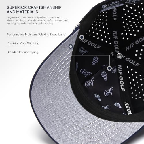 Image of Men's Golf Hat with Tee Holder & Magnetic Ball Marker | Breathable Performance Golfing Hat for Men | Water-Resistant Rope Golf Cap | Moisture-Wicking Snapback Golfing Hats