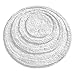 InterDesign Microfiber Spa Round Bathroom Accent Rug, 24-Inch, White