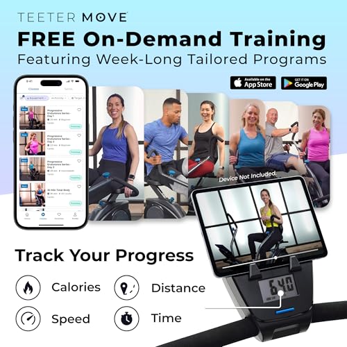 Image of Teeter FreeStep Recumbent Cross Trainer Stepper, Zero-Impact Exercise Bike Alternative w /Patented Physical Therapy Stride, Up to 350lb, Free App w /Trainer Workouts