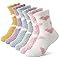Zuimei 6 Pairs Fluffy Socks for Women and Girls, Warm Bed Socks Thicken Soft Plush Fuzzy Sock, Cute Heart Cozy Winter Sock for Girls, Christmas Gifts, Size 3-6