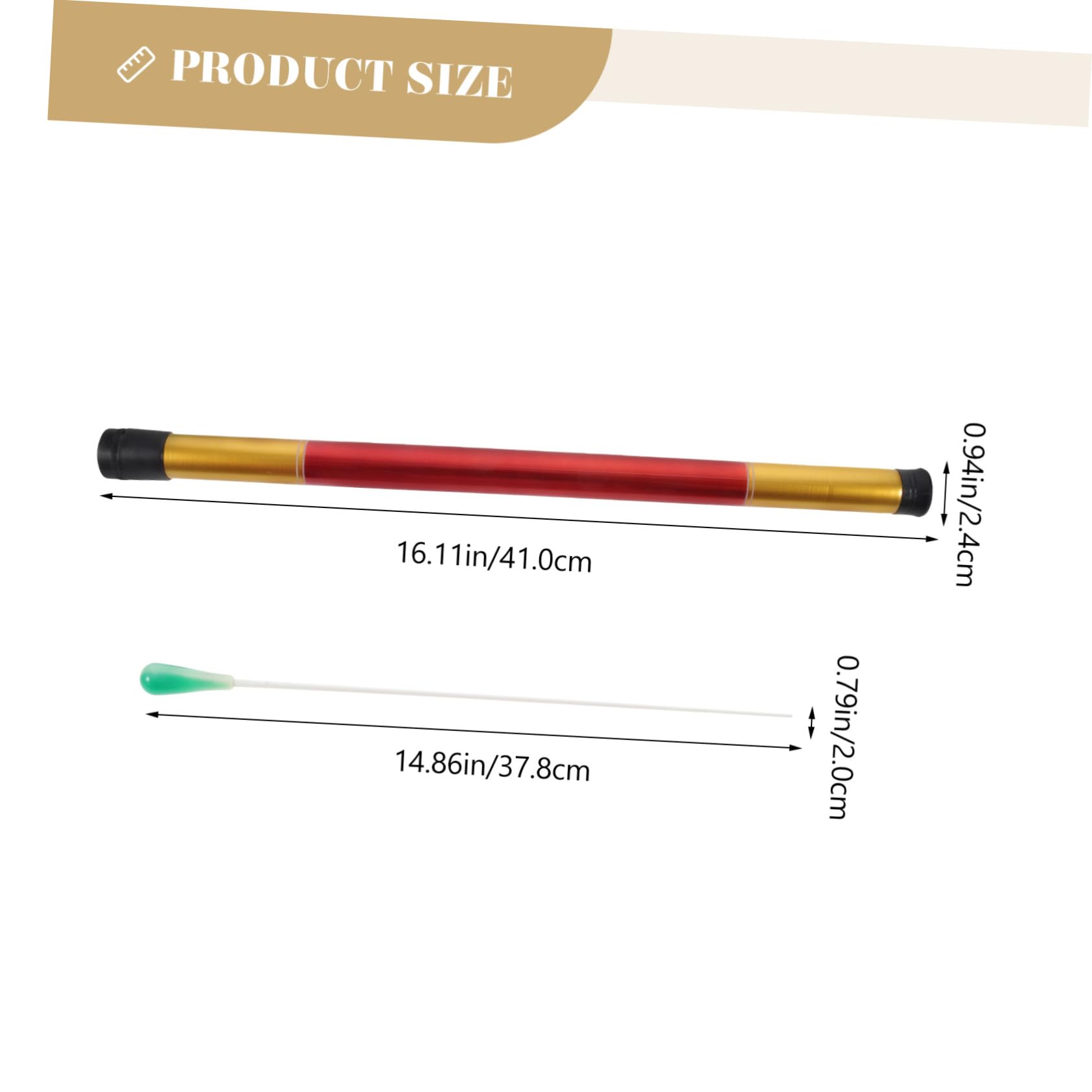 ibasenice Musical Conductor Box Storage Cylinder for Long Conducting Metal Music for Concerts