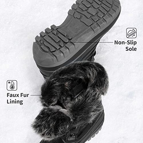 DREAM PAIRS Girls Boys Snow Boots Water-Resistant Outdoor Warm Cozy Anti-Slip Mid Calf Faux Fur Lining Winter Shoes for Little/Big Kids4