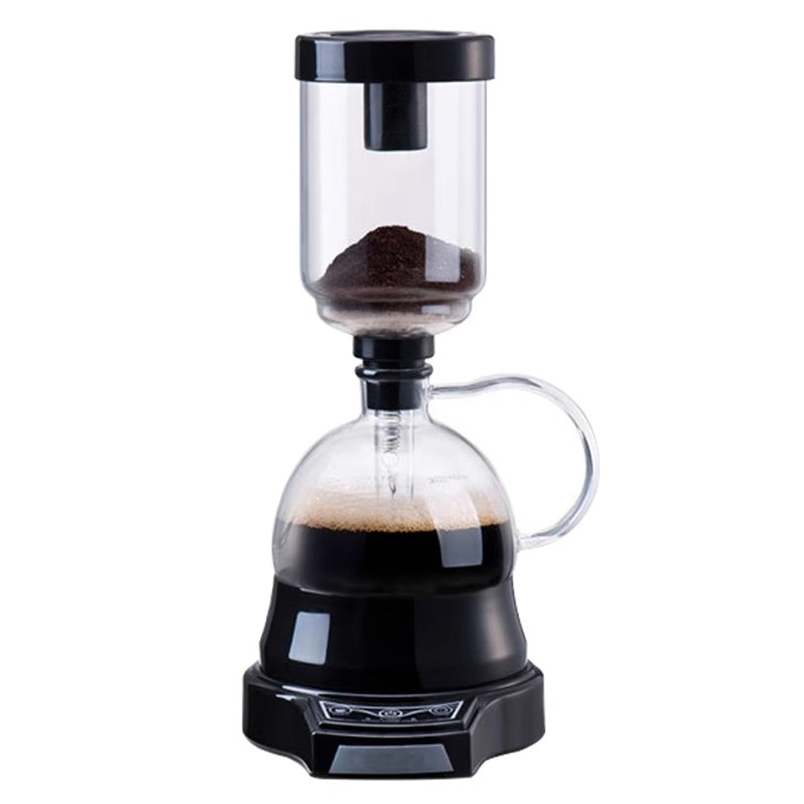 Vituord Electric Siphon Coffee Maker, Syphon Coffee Maker Brewer, 400Ml Glass Pot, With Auto Timer, 2 Power Adjustable, 60S Extraction, For Coffee Lover, Coffee Shop