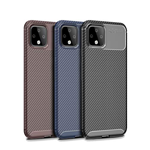 Coque Google Pixel 4 aspect carbone bleu anti-choc - 7