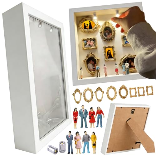 DIY Mini Museum Silhouette Box, Shadow Box Frame Display Case, Personalized Photo...