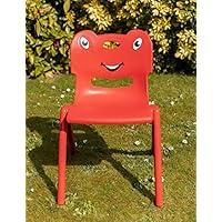 Plastic Kids Chairs Indoor Outdoor Garden Stackable Toddler Children Chair (Red)