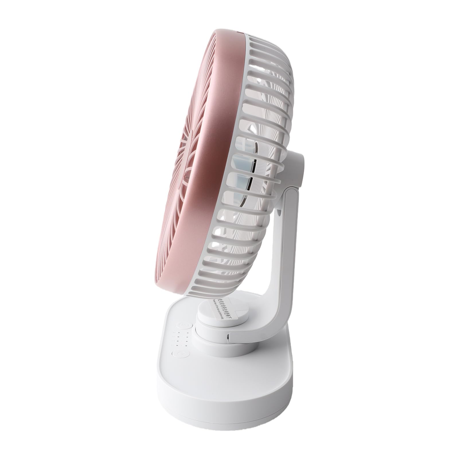 Cryfokt Ventilador de Escritorio USB Mini Circulador de Aire Recargable de 4 Velocidades para el Hogar y la Oficina Ventilador de Mesa Silencioso Compacto (Oro rosa)