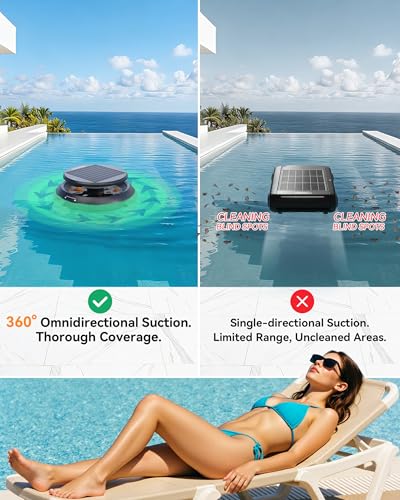 Save $222 on EZIOOV Y60 Cordless Solar Pool Skimmer with code VXOW9I6W