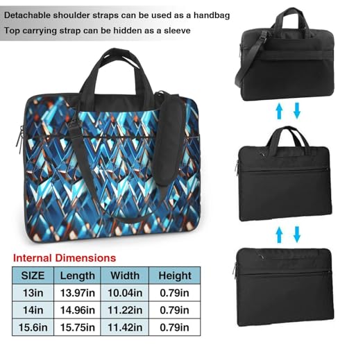 Bolso para laptop unisex con patrón de diamantes miniatura 2