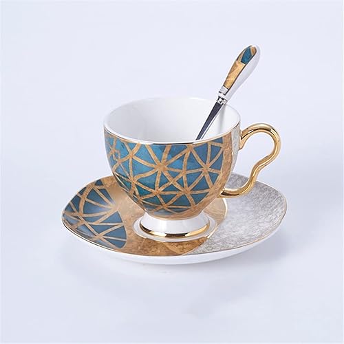 Bone China Coffee Set Gold Inlaid Porcelain Tea Set Cup Ceramic Cup Creamer Teapot Milk Pot Coffee Utensils A