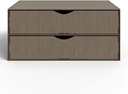 Base Para Monitor Organizador Com Gaveta Folha A4 Office Escritório Mdf(Tabaco)