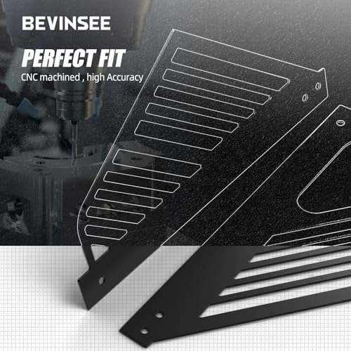 Image of Bevinsee Engine Bay Covers Compatible with Chevrolet Corvette C8 2020-2023 | C8 Engine Cover Aluminum, for C8 Corvette Accessories, 2PCS