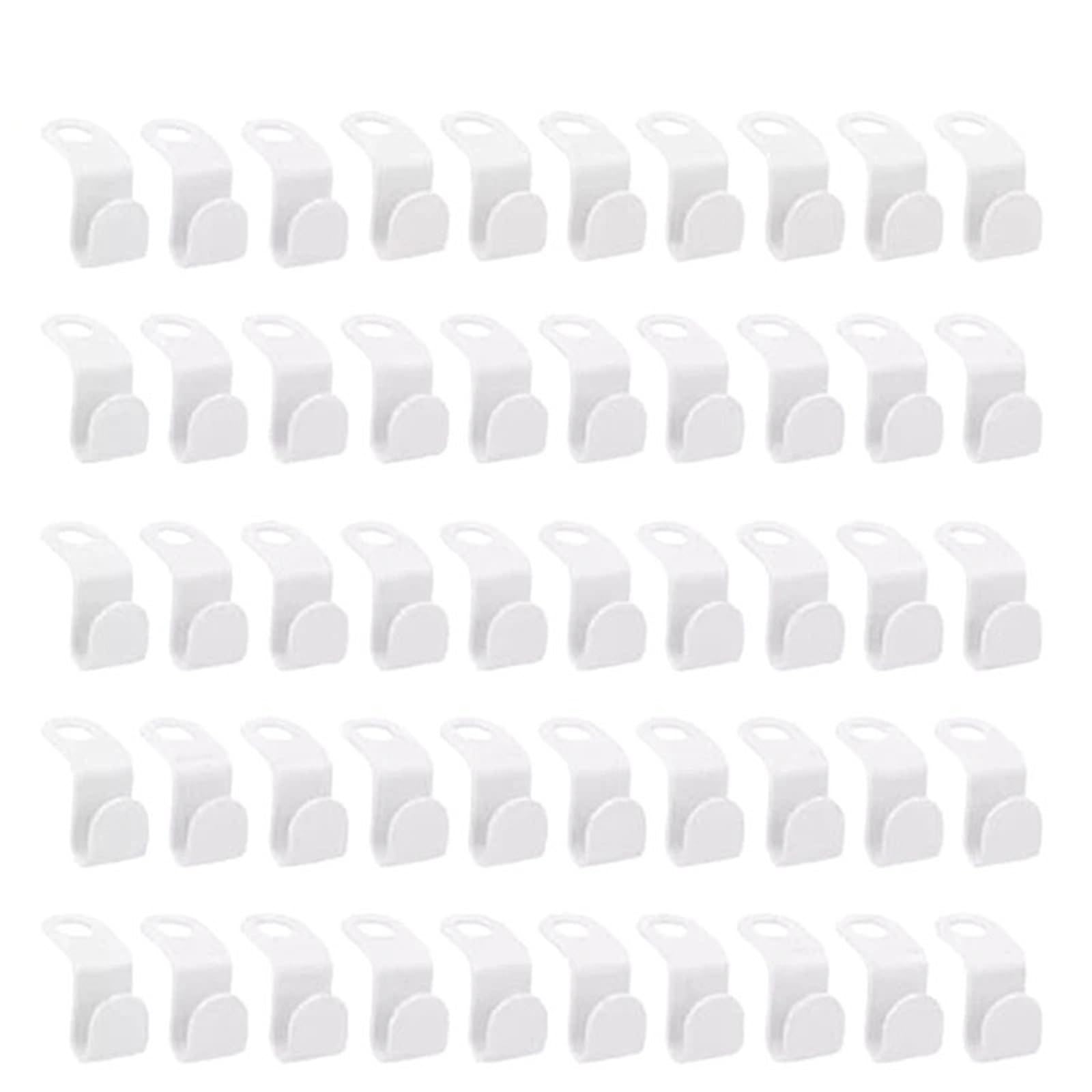Hangers for Clothes Space Savers 300-Count Hanger Connector Clips - Space-Saving Tools to Organize Closets Efficiently(White)