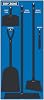 NMC SB133ACP 5S Dry Zone Janitorial Shadow Board, 68x30, Green/White, Aluminum Composite Panel (Tools Sold Separately)