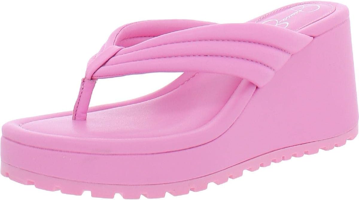 Jessica Simpson Women's Kemnie Wedge Sandal, Bubble Pink, 8.5