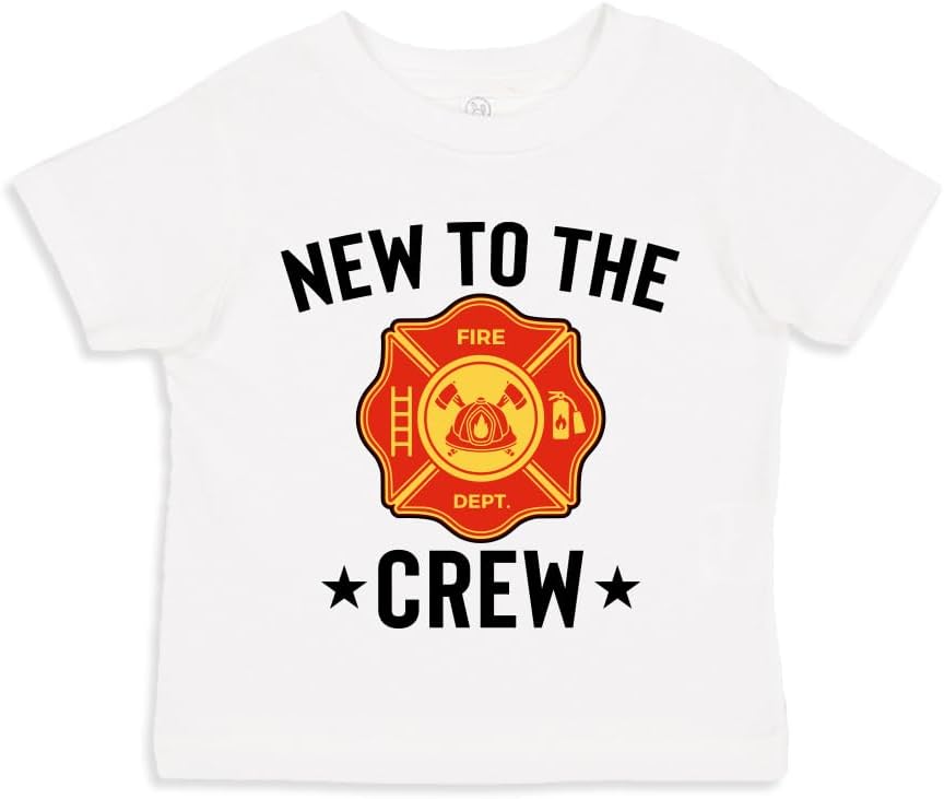 New to The Crew Fireman Baby Bodysuit One Piece Or Toddler T-Shirt Cute Firefighter Baby Gift