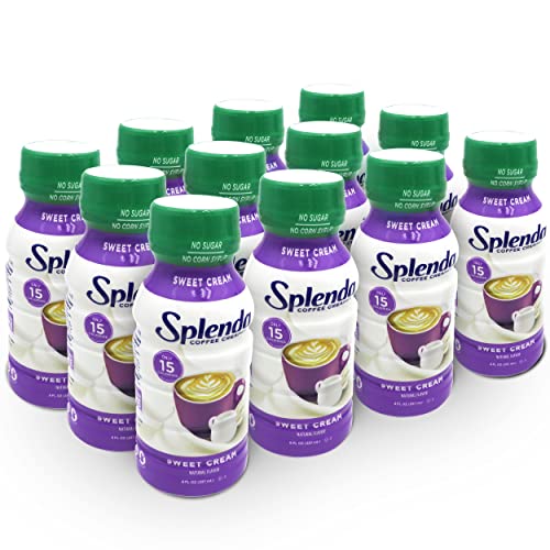 Image of Splenda Sugar Free Sweet Cream Coffee Creamer, 8 Fl Ounces Each Bottle (Pack of 12)