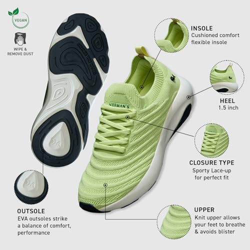 Image of Neeman's Begin Walk Glide Sneakers for Men | Breathable Knit Upper, Cushioned EVA Sole | Lightweight Walking Shoes for Everyday Comfort