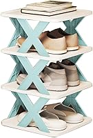 Vista 14 de Organizador de almacenamiento de zapatos de varias capas, zapatero estrecho y vertical, pequeño soporte vertical para zapatos, organizador