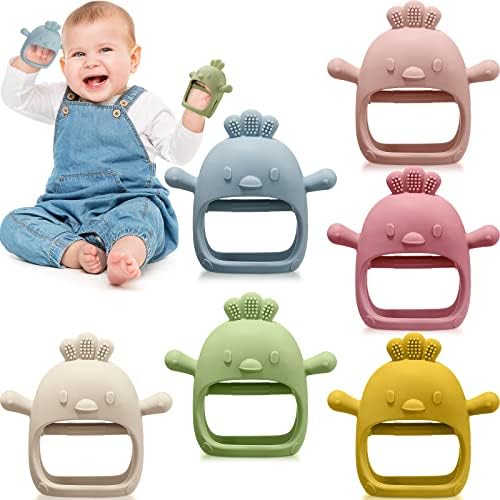 2 Packs Baby Teething Toy Silicone Teething Mitten for