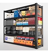 Amazon｜Lhysn スチールラック プロ仕様 5段 高耐荷重 ガレージラック