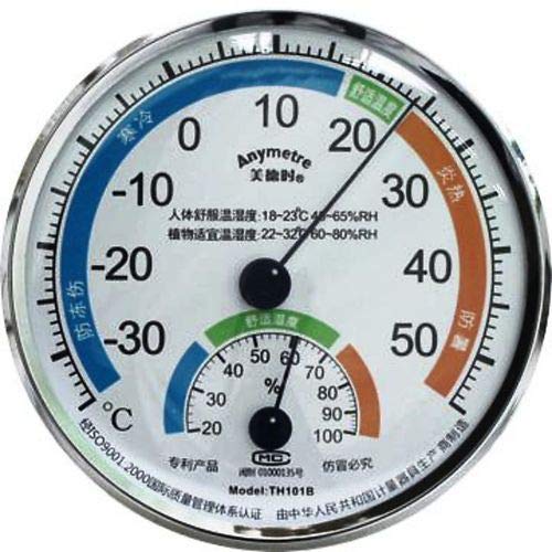 Igrometro Analogico Termoigrometro Di Precisione - 25 Cm, Bianco, Per Monitorare Temperatura E Umidità In Casa, Ufficio, Serra