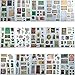 Auguro 410 Aesthetic Scrapbook Stickers, Vintage Stickers for journaling 20 Scrapbook Papers, Scrapbooking Supplies, Adult Stickers for Scrapbooking. Sticker Book for journaling