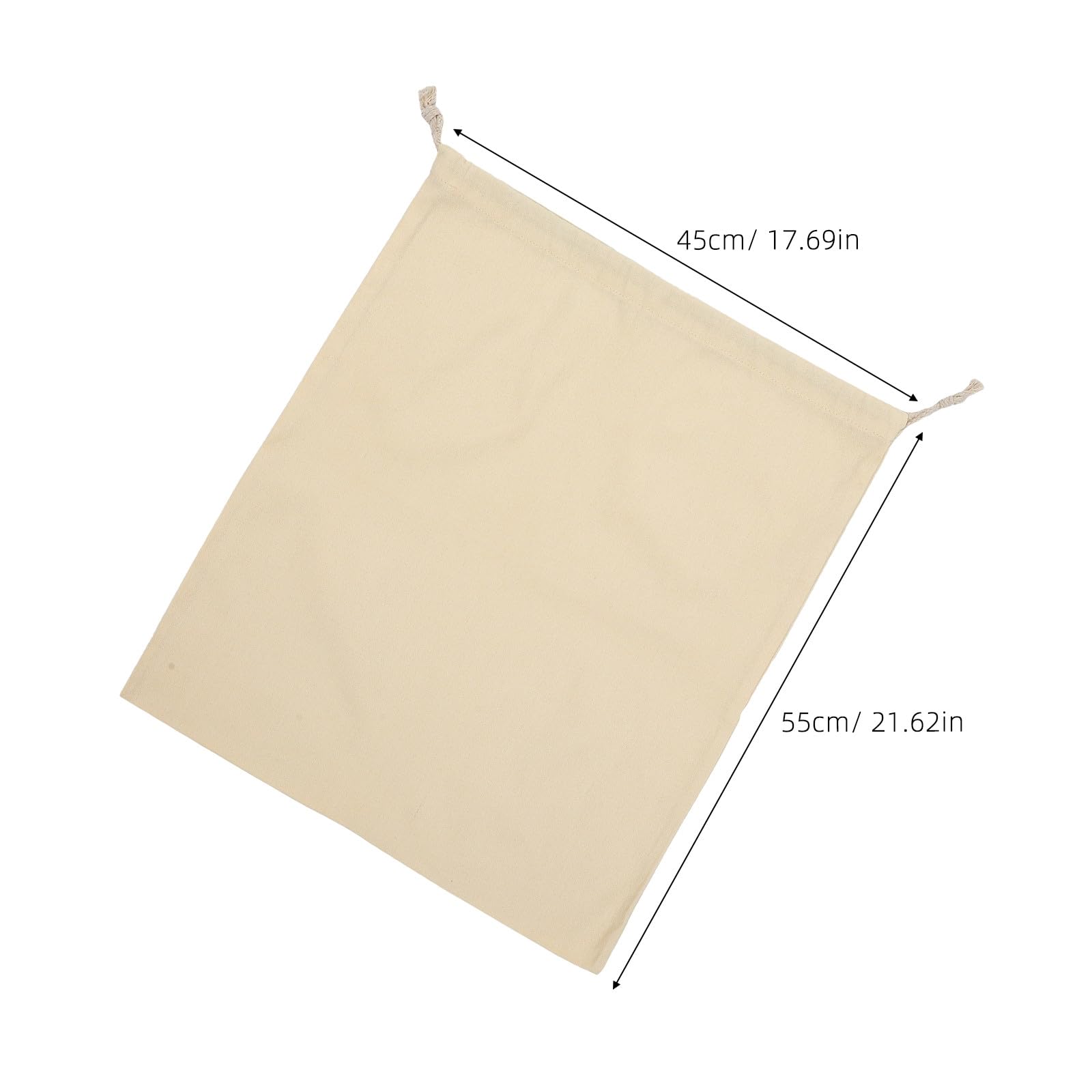 Lurrose 3-teiliger Wäschesack aus Canvas mit Kordelzug: 56 x 46 cm großer Aufbewahrungssack/Wäschekorbeinsatz – Mehrzweck-Organizer für Kleidung, Spielzeug und Bettwäsche, maschinenwaschbar
