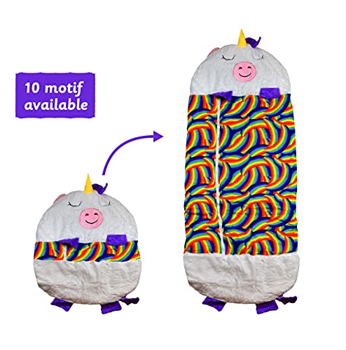 2-in-1-Kuscheltier-Schlafsack, zusammenfaltbarer Tierschlafsack mit Kissen für Kinder, weiches Material & waschmaschinenfest, Plüschtier, Geschenk für Jungen und Mädchen - Image 7