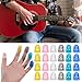 Molain 24Pcs Silicone Finger Protectors for Kids, 6 Colors Guitar Fingertip Protector Finger Covers for Ukulele and Bass