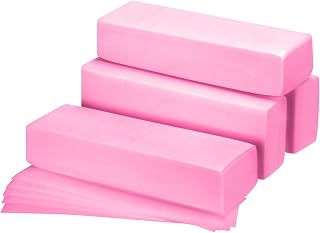 Maitys Wax Strips, 400 Pieces Non Woven Hair Removal Wax Facial and Body Waxing Strips Bikini Wax Strip Paper for Women and Men (Pink)