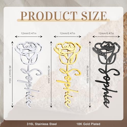 Image of Custom Lapel Pin for Women Men - Name Brooch Pin Personalized Stainless Steel for Wedding Business Party - Gold /Silver /Black Customized Jewelry Gifts
