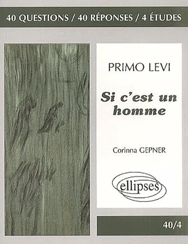 Couverture de Primo Levi, Si c'est un homme