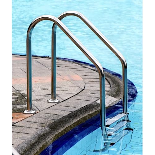 Escalera para piscina 2 peldaños con pasamanos y capacidad 550 lb miniatura 7