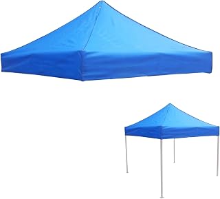 Toldo para tienda de campaña, toldo de repuesto, 4 esquinas, cubierta superior de lona de repuesto para exteriores, para pabellones, lona de techo (azul, 3 x 3 m)