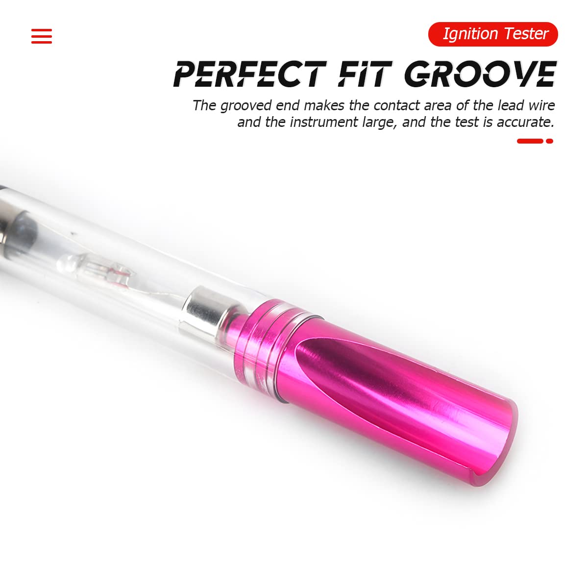 CGEAMDY Penna Di Prova Di Accensione, Tester Di Accensione per Motore, Auto Rilevatore Prova Del Bobina Accensione, Tester per Bobine Con Cavo Ad Alta Tensione Spark, Per Auto Automotive Tosaerba